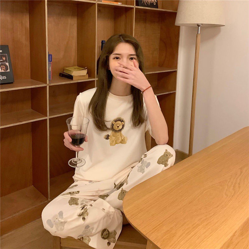 Quần Ngủ Mùa Hè Dáng Suông Thoải Mái In Hình Động Vật Dễ Thương Phong Cách Hàn Quốc | BigBuy360 - bigbuy360.vn