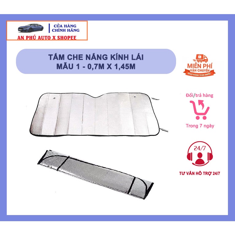 Tấm che nắng kính lái xe ô tô📌Hàng loại 1- FREE SHIP📌 chất liệu xốp phủ bạc phản quang hiệu quả