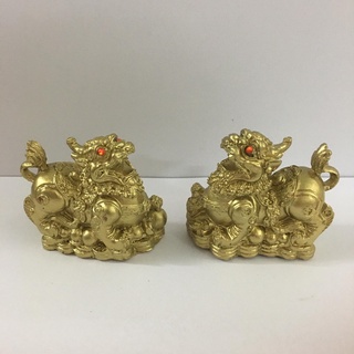 cặp tỳ hưu tỳ hưu phong thủy màu vàng sơn đồng thu tài hút lộc chỉ 99k 1 cặp 2 ông