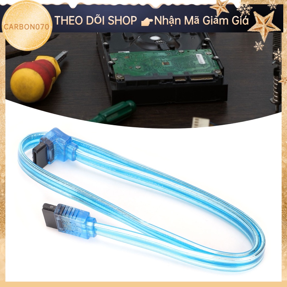 🌟Hàng Sẵn Cáp Sata 3.0 Trạng thái rắn Dữ liệu cổng nối tiếp trong suốt với để truyền máy tính PC【Carbon070】