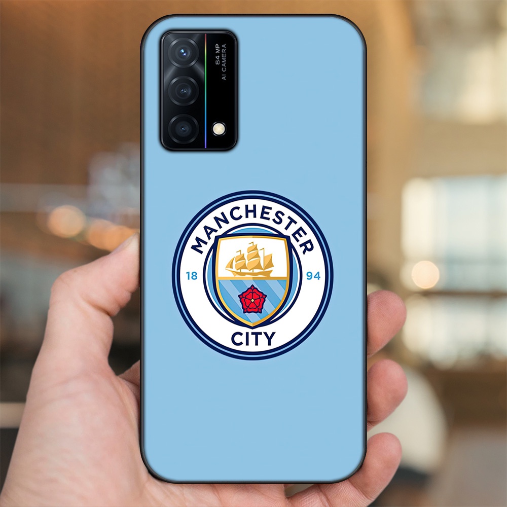 Ốp lưng Oppo K9 viền đen in hình Manchester City MC