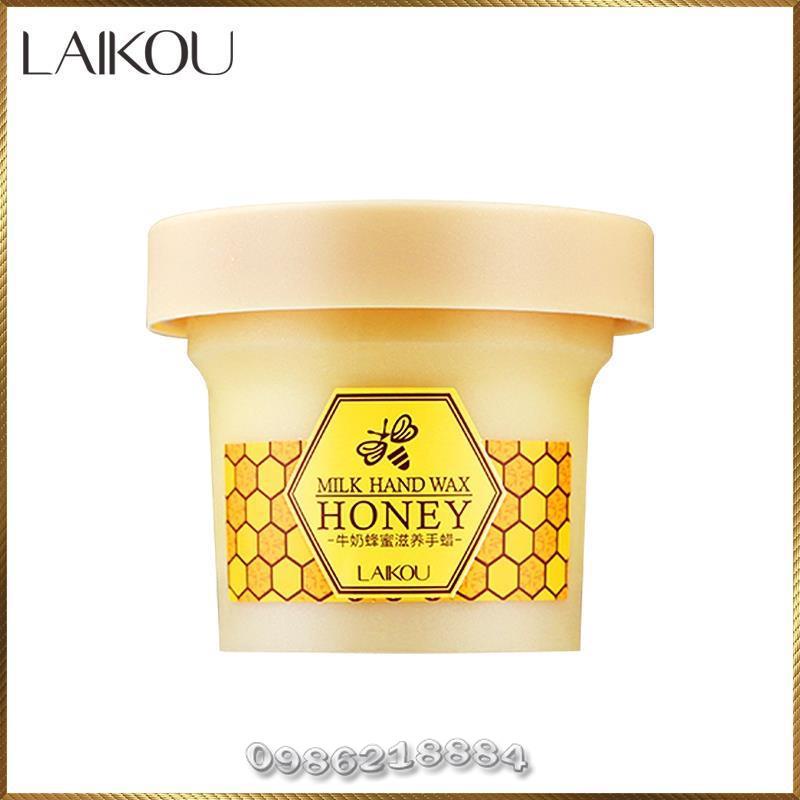 Sáp dưỡng ẩm da tay chiết xuất sữa và mật ong LAIKOU Milk Hand Wax Honey giúp tẩy tế bào chết và làm sáng da LHW8