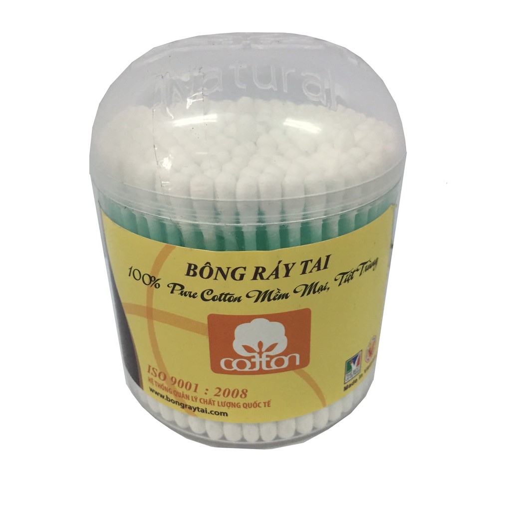 Hộp Bông ráy tai Người lớn Cotton  200 Que