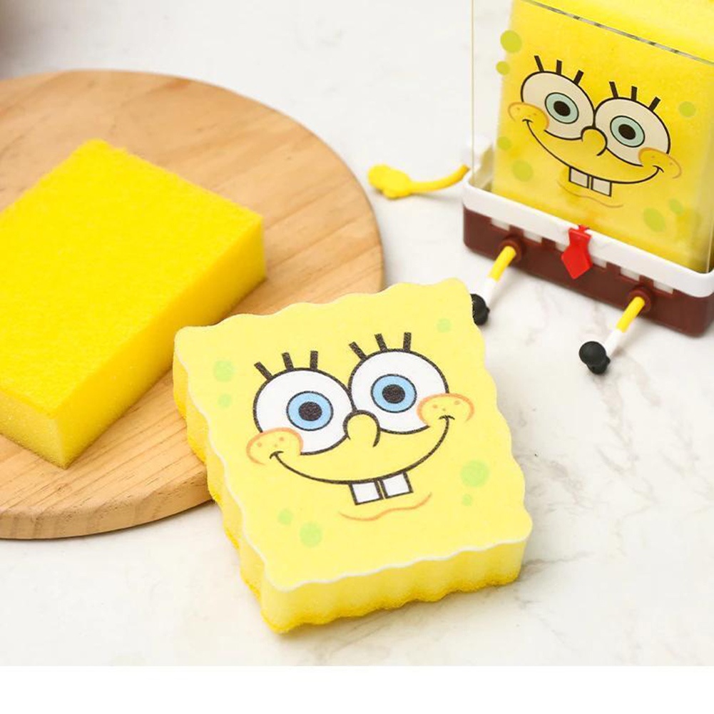 ღ Spongebob Bếp Thoát Giá Squarepants Hoạt Hình Dễ Thương Bồn Rửa Bát Giá Hộp Xà Phòng Shlef Treo Tường Dụng Cụ Nhà Bếp Shlef