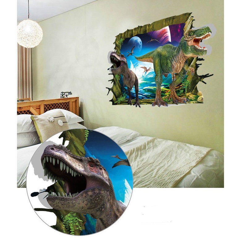 Decan dán tường 3D khủng long bạo chúa AY9265 và -SK2-005