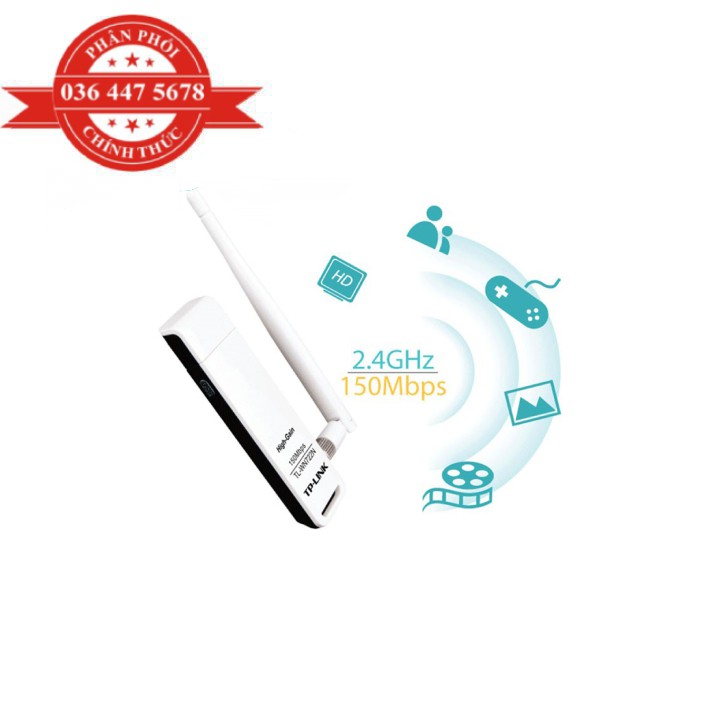 TP Link TL-WN722N-USB chuẩn N 150Mbps -