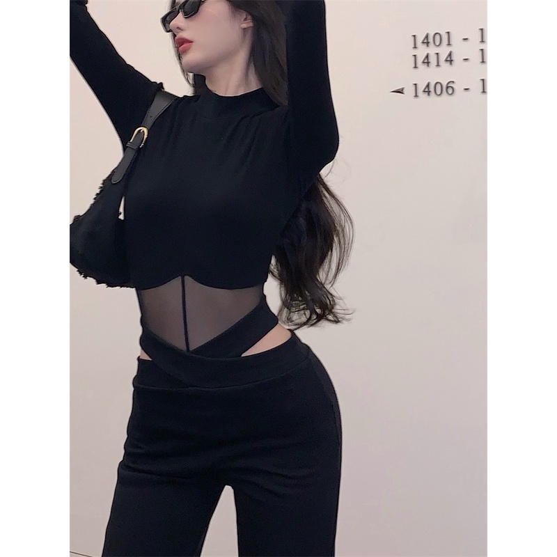 HUANG YOYO Áo Thun Tay Dài Thời Trang Dành Cho Nữ