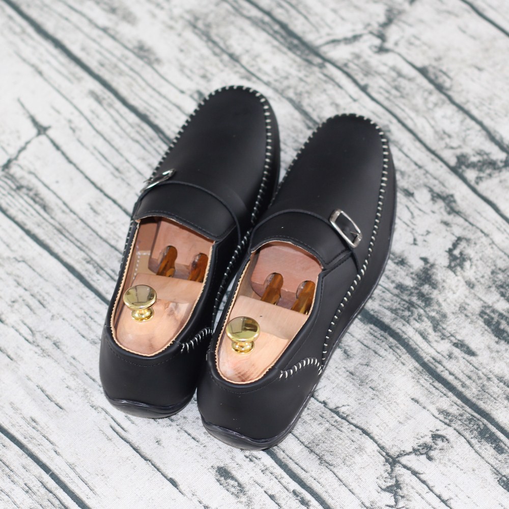 Giày Lười Nam Chỉ Trắng Đen [Có Hộp & 2 Tất] | BigBuy360 - bigbuy360.vn