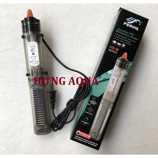 Sưởi bể cá, PERIHA H8-M cao cấp cho bể 20-400L, sưởi chống cháy nổ mẫu mới nhất