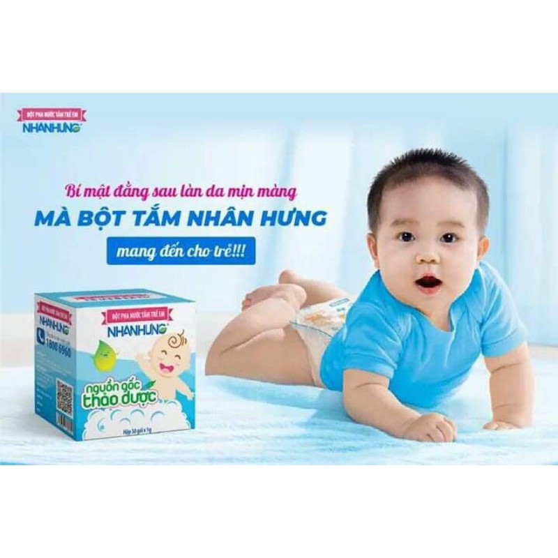 Bột tắm trẻ em Nhân Hưng hàng chính hãng