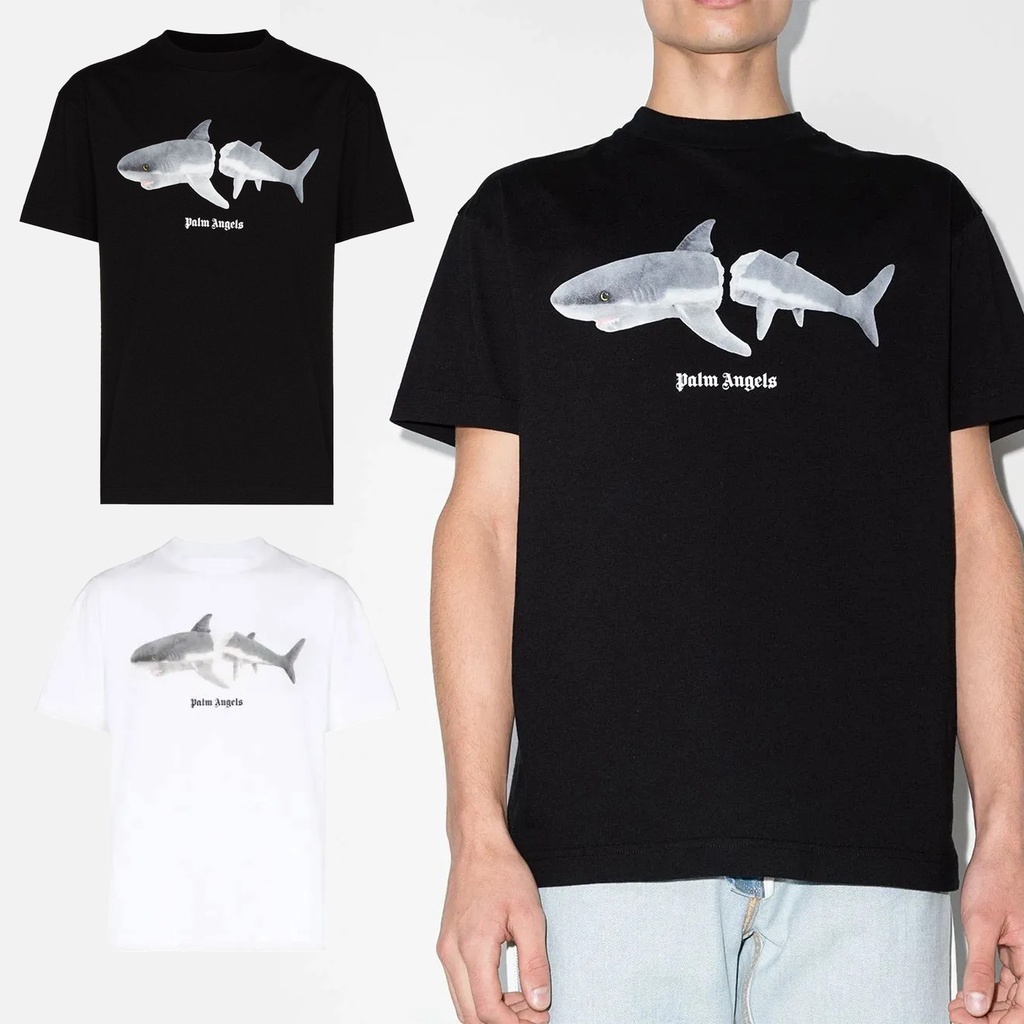 Áo unisex Palm Angels Shark Cá Mập phong cách trẻ trung năng động, nam nữ mặc form cực đẹp