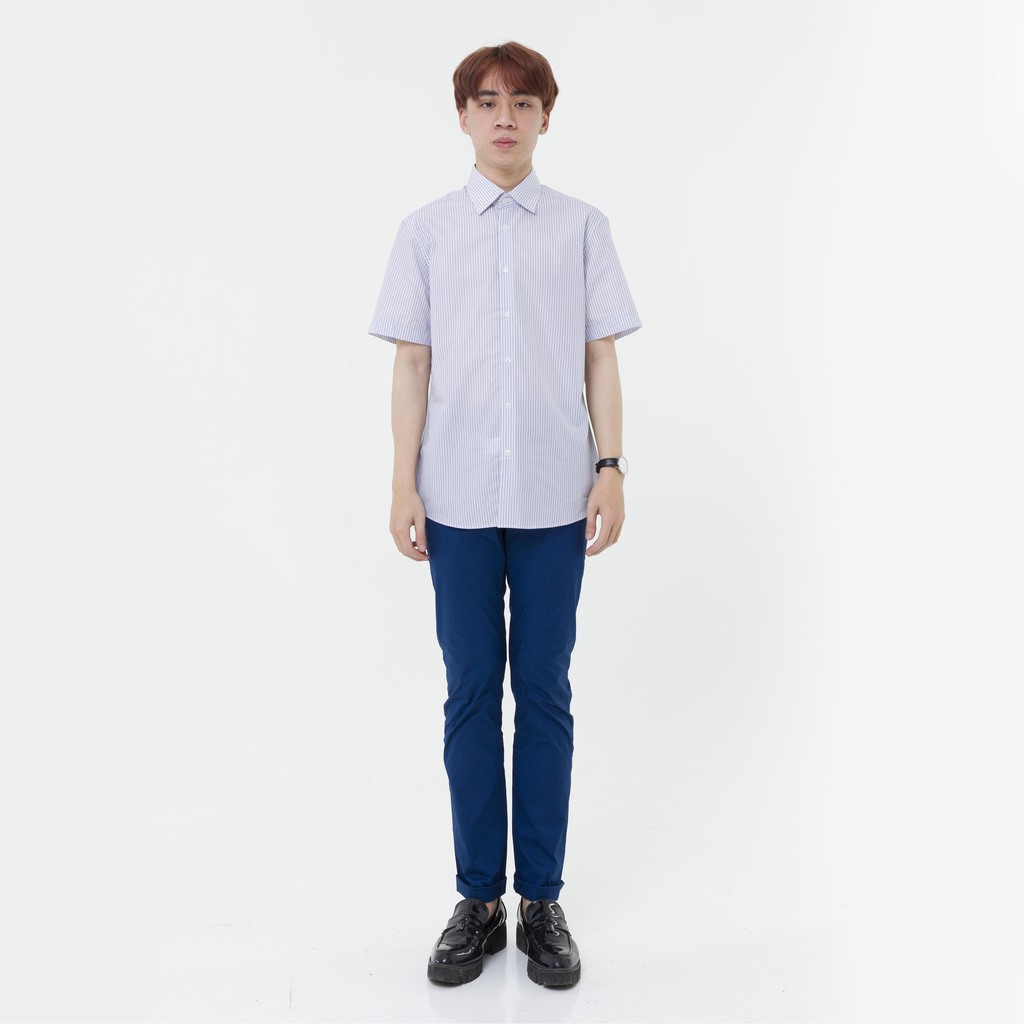 Áo Sơ Mi Nam Tay Ngắn Họa Tiết The Shirts Studio Hàn Quốc TD11S2716 -Size 95