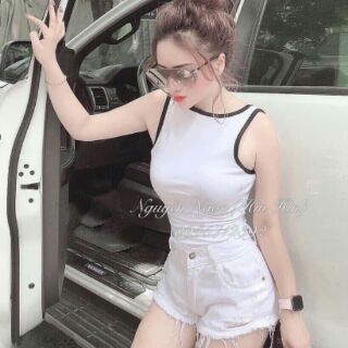 ( sale) Áo thun 3 lỗ hở lưng Nira