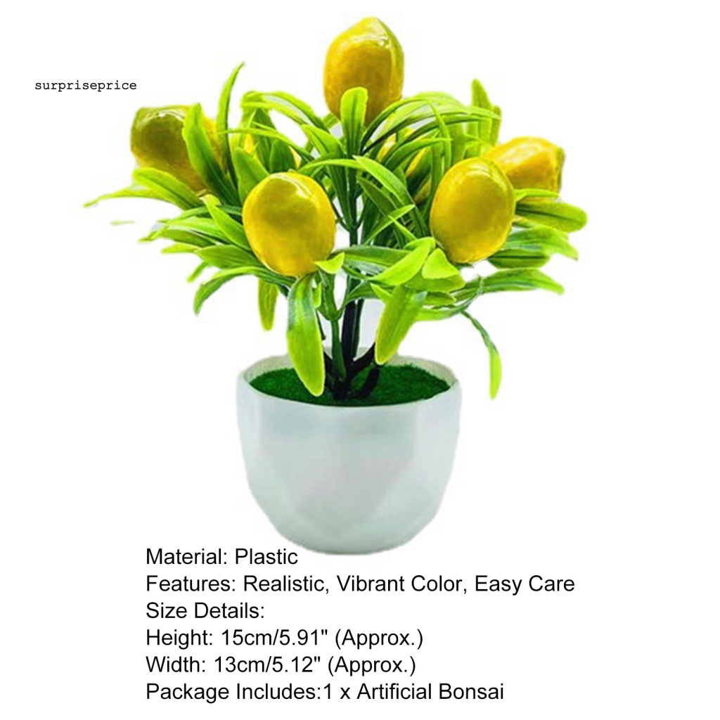 Chậu Cây Lựu Giả Trang Trí Nội Thất Đẹp Mắt