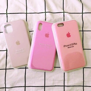 Ốp Lưng Ip ⚡ Ốp Lưng Điện Thoại Ip Chống Bẩn Full Viền Logo Táo Tông Hồng Full Size - MOBILE89