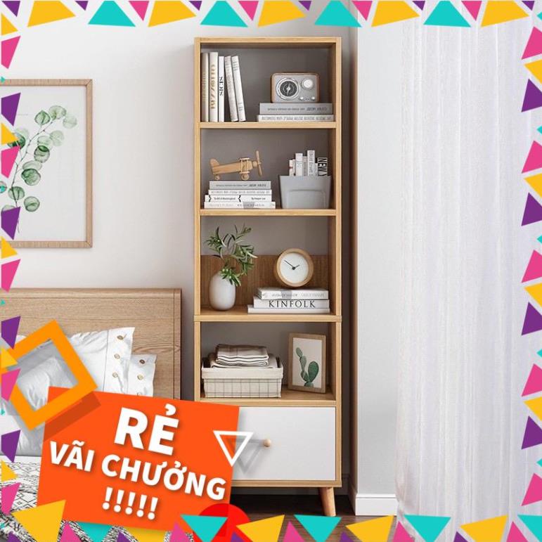 HÀNG LOẠI 1 Decor, Kệ sách gỗ trang trí phong cách bắc âu nhiều tầng, dễ lắp ghép