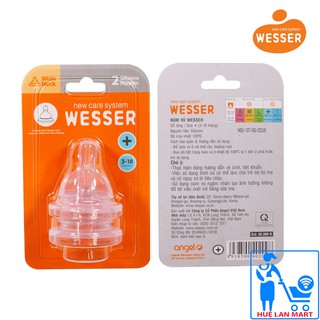 Bộ đôi núm vú wesser cổ rộng size +