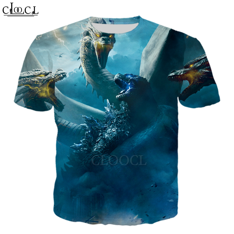 Áo thun in hình godzilla 3D kiểu dáng thời trang dành cho nam