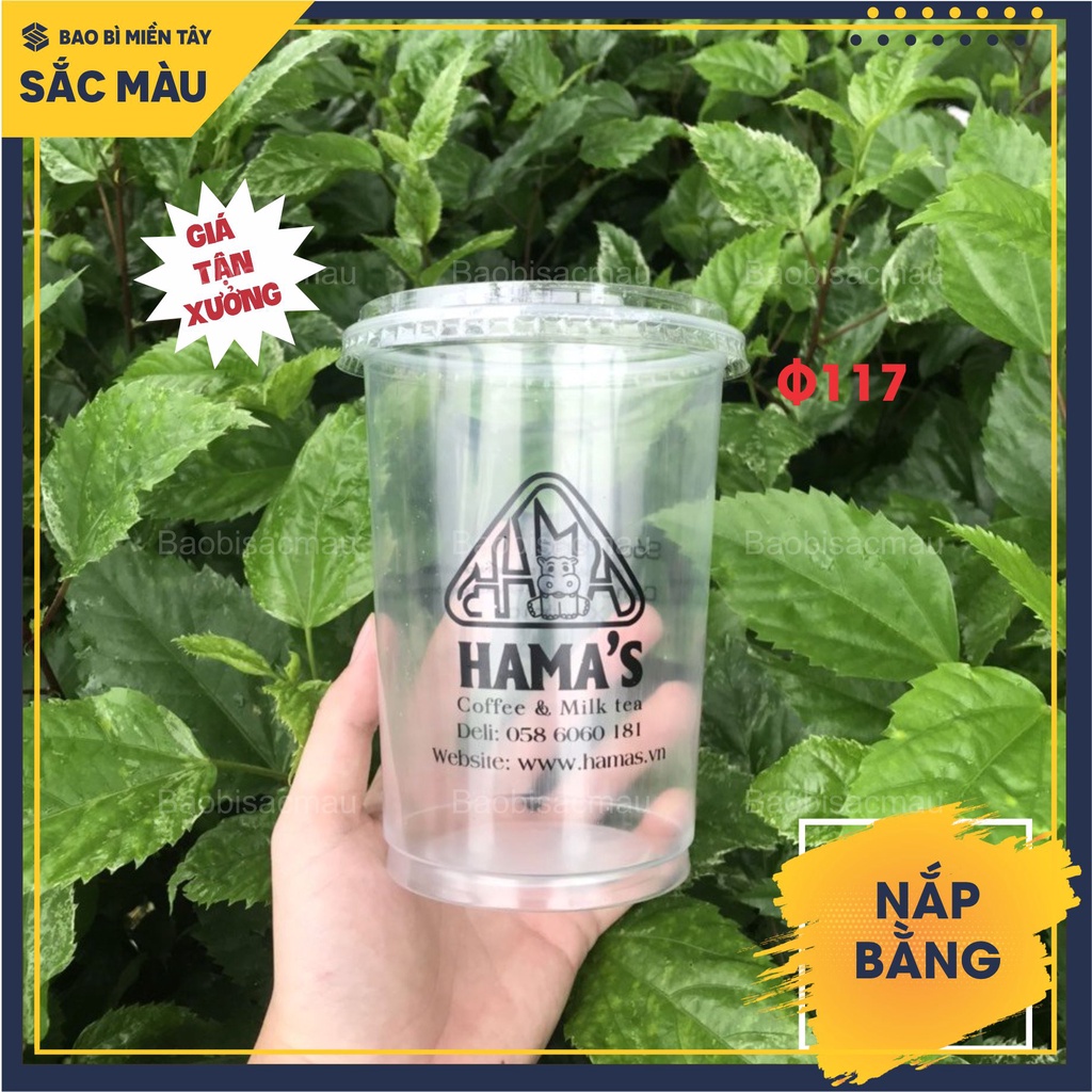 Sỉ 50 Nắp bằng PET 90 - 93 - 95 - 98 - 106 - 117 nắp ly trà sữa cà phê nước ép