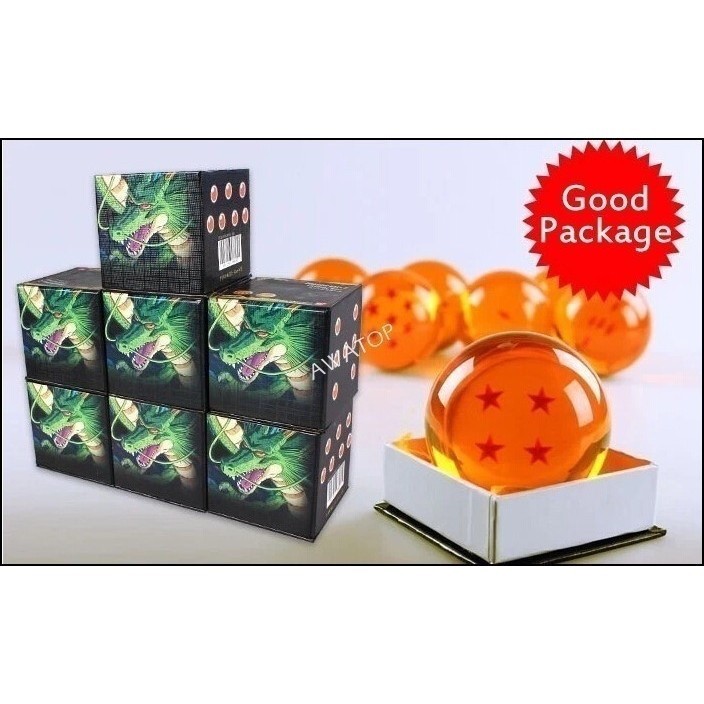 Quá khổ 1-7 Sao Ngọc rồng 5.7/7.6 Cm Dragon Ball Z Màu Vàng
