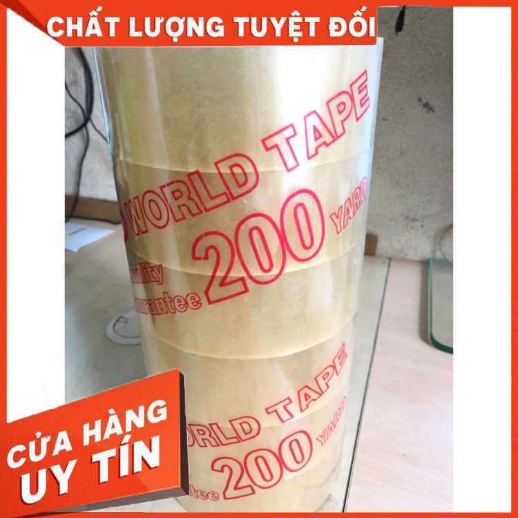 [Giá KM] Băng keo trong siêu dày 2,25kg/cây 200Ya đủ 180m (1 | 6 cuộn) - Hàng Công ty - hàng chất lượng, giá tốt nhất TQ