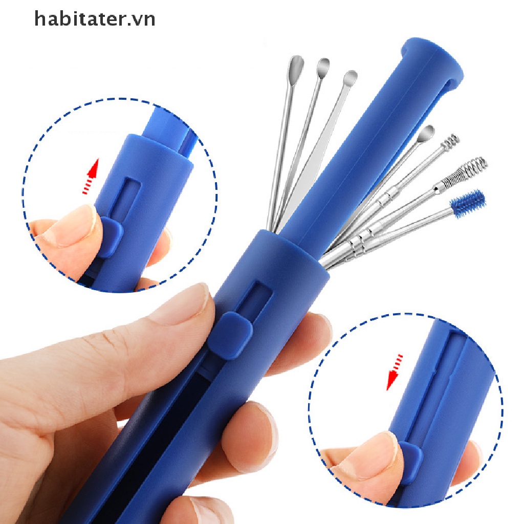 Set 6 / 7 Dụng Cụ Lấy Ráy Tai Bằng Inox Tiện Dụng