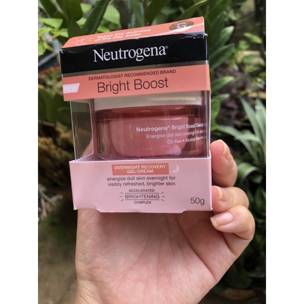 Kem dưỡng da trắng sáng Neutrogena Bright Boost Overnight Recovery Gel 50g.Hàng Úc