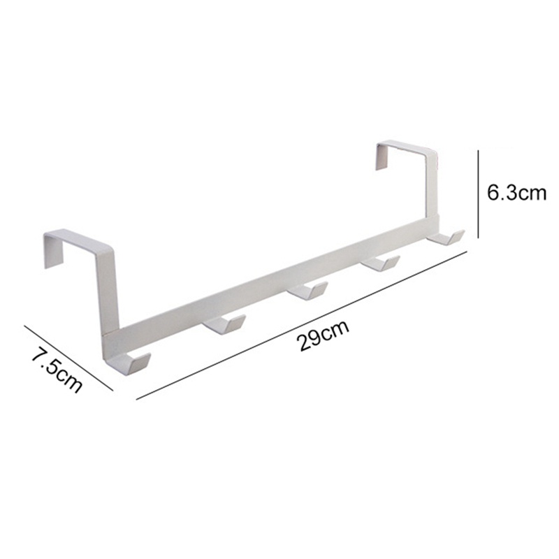 Giá Treo Đồ 5 Hàng Móc Gắn Cửa Sau Bằng Sắt Không Đục Lỗ Cho Nhà Bếp/Phòng Khách