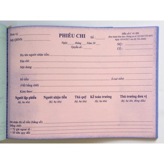 Phiếu thu/ Phiếu Chi Hành Chính 3 Liên 150 tờ (Combo 10 cuốn)