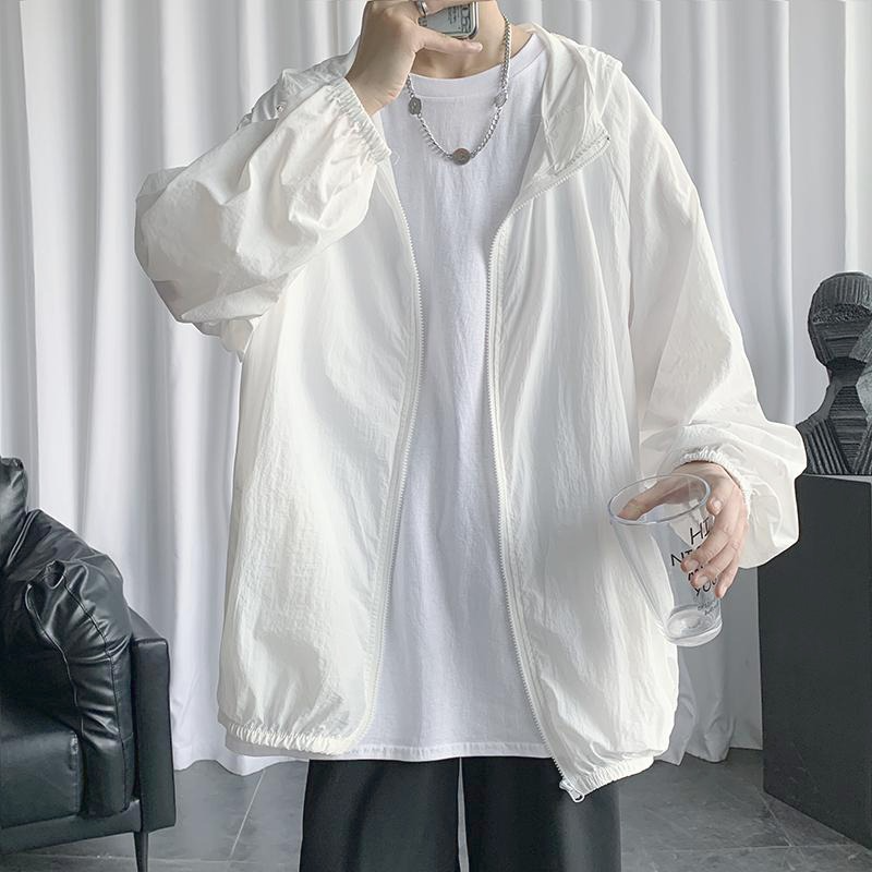 Áo Khoác Dù Màu Trơn Phong Cách Hàn Quốc Cho Nam