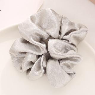 Buộc tóc scunchies lụa trơn nhiều màu phụ kiện thời trang Decorme