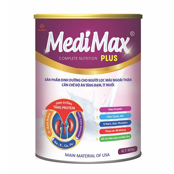 Sữa MediMax Plus 400g,900g (Dinh Dưỡng Cho Người Bệnh Thận Có Lọc Máu Ngoài Thận)