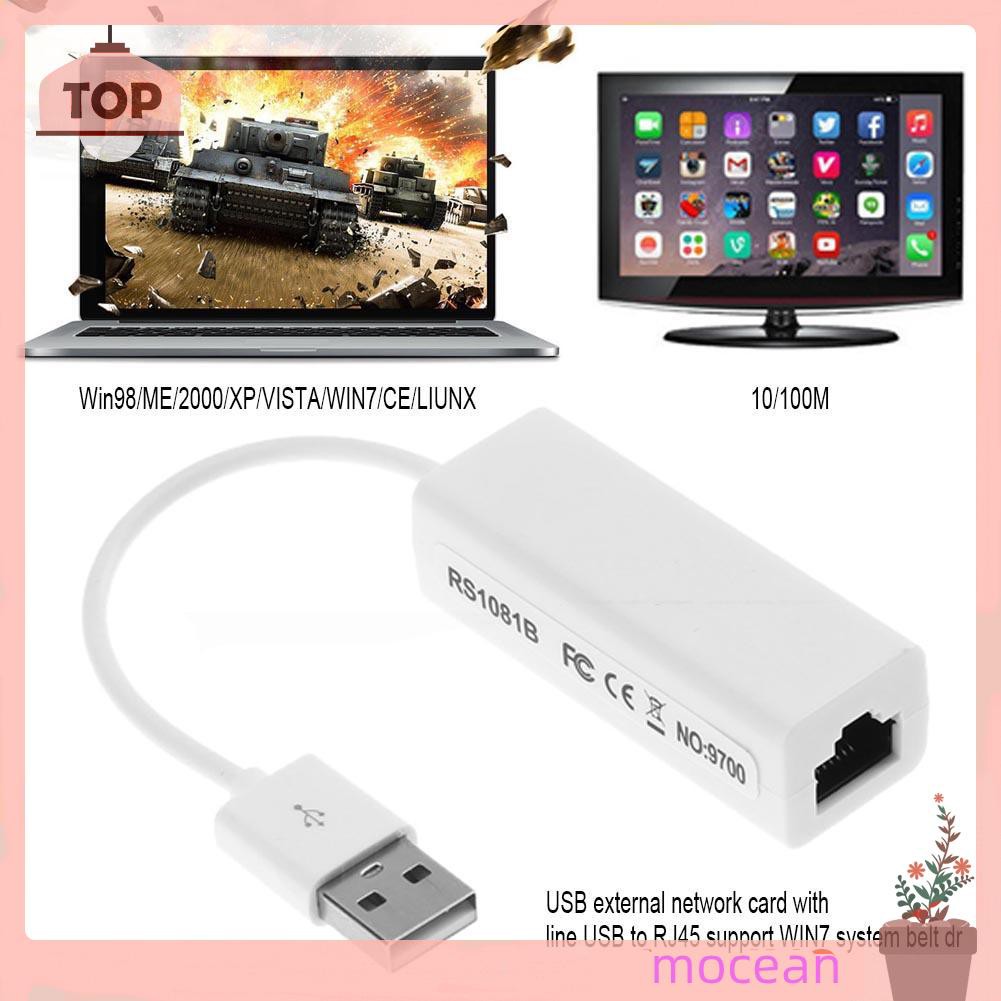 Bộ Chuyển Đổi Usb 2.0 Sang Rj45 Lan Ethernet 10 / 100mbps Win7 Cho Máy Tính