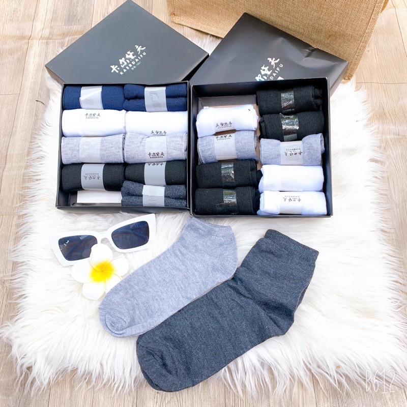 Hộp 10 đôi tất nam siêu chống thối Nhật