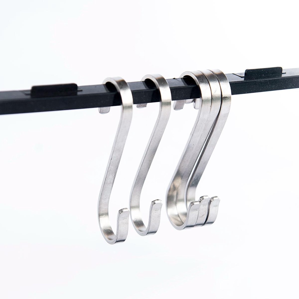 Set 10 Móc Treo Đồ Hình Chữ S Bằng Thép Không Gỉ Đa Năng