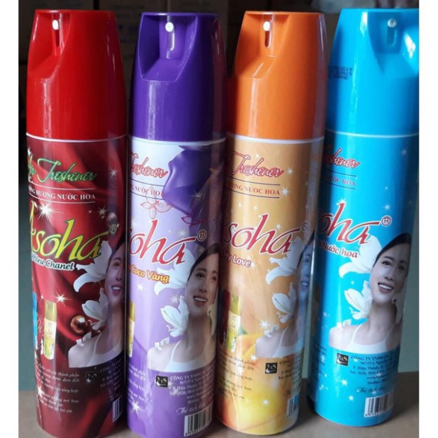Nước hoa xịt phòng ASOHA cao cấp 350ml HƯƠNG THƠM MÙI MƯỚC HOA
