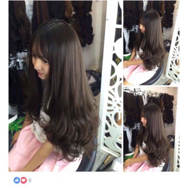 Tóc nguyên đầu xoăn đuôi ♥️free ship ♥️ tặng lưới chùm tóc