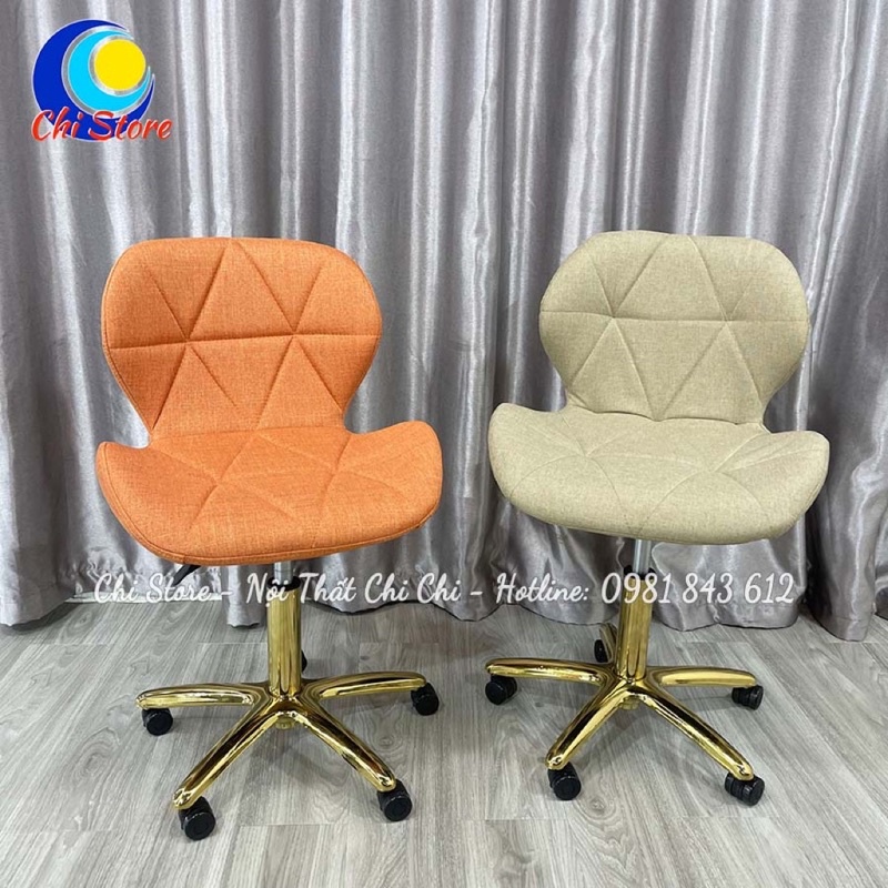 Ghế Quầy Bar Nâng Hạ Chiều Cao Chân Xoay. Ghế Cao Ngồi Quầy Bar Tiệm Tóc Có Tựa Nệm Êm Mềm Mại
