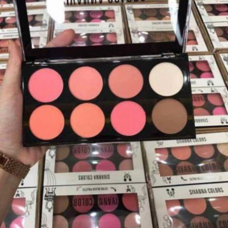 Phấn má hồng kèm tạo khối 8 ô sivana colour ultra bám màu siêu bền [HÀNG CAO CẤP THÁI ] | BigBuy360 - bigbuy360.vn