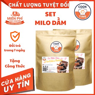 SET PHA CHẾ MILO DẦM 7-8 LY, CÓ TRÂN CHÂU PUDDING  COOKTIME.VN - TẶNG CÔNG THỨC ĐỘC QUYỀN - Cooktime.vn