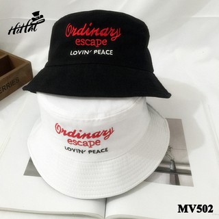 Nón bucket rapper thêu chữ Ordinary Escape cực chất - màu trắng