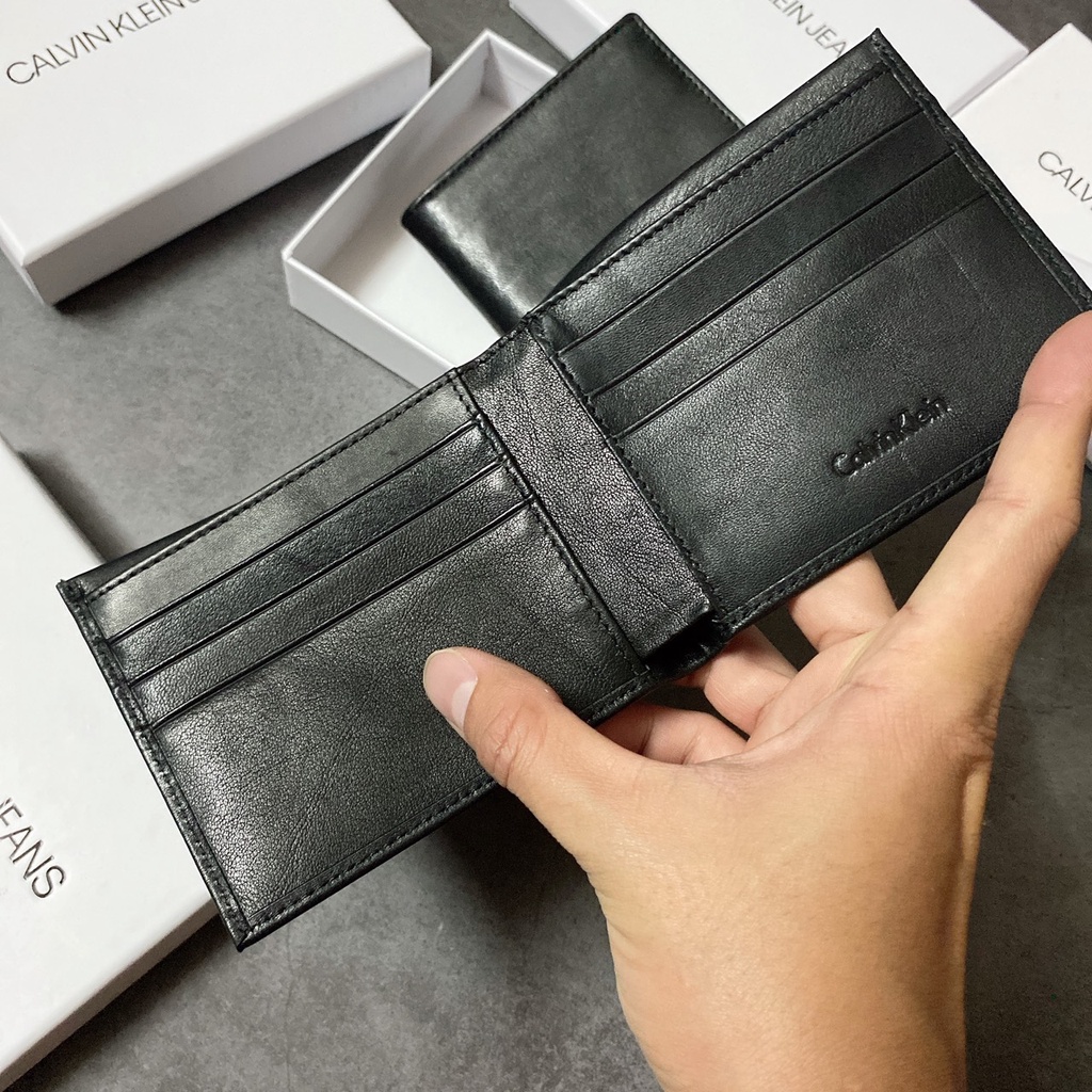 Ví ngắn nam logo full sọc giữa - V370