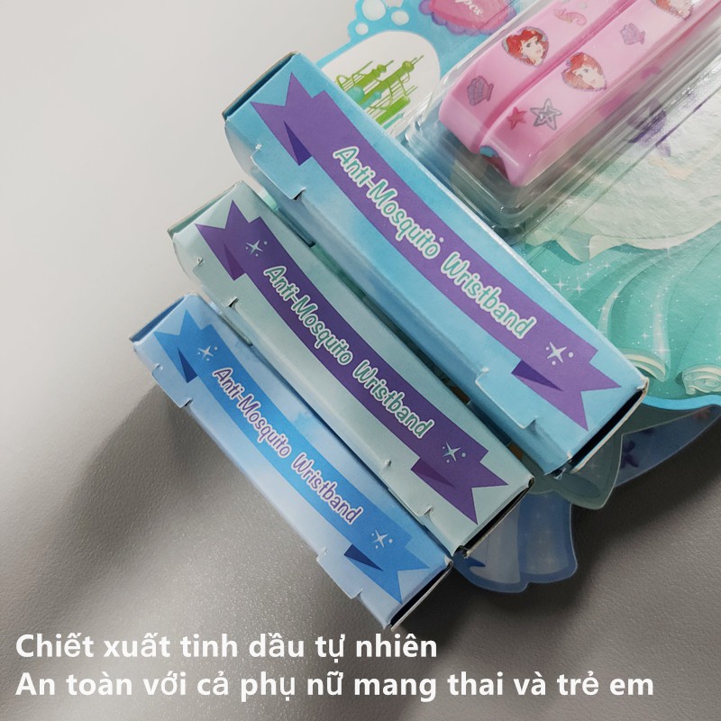 Xả Kho 1K- Set 2 Vòng Đuổi Muỗi DISNEY Chính Hãng bằng Tinh Dầu Đuổi Muỗi in hình công chúa Disney dễ thương Cho Bé