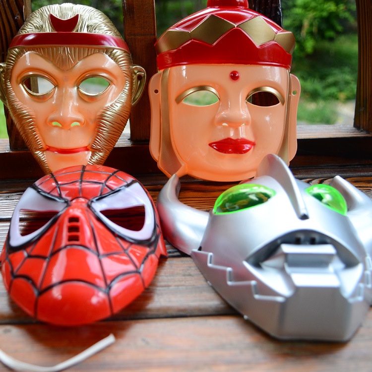 Mặt Nạ Siêu Nhân - Siêu Anh Hùng Người Nhện, Captian American, IronMan Có Đèn Led Vui Nhộn- Đồ Chơi Trung Thu