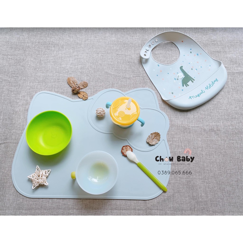Bát ăn sâu lòng Combi màu xanh 310115