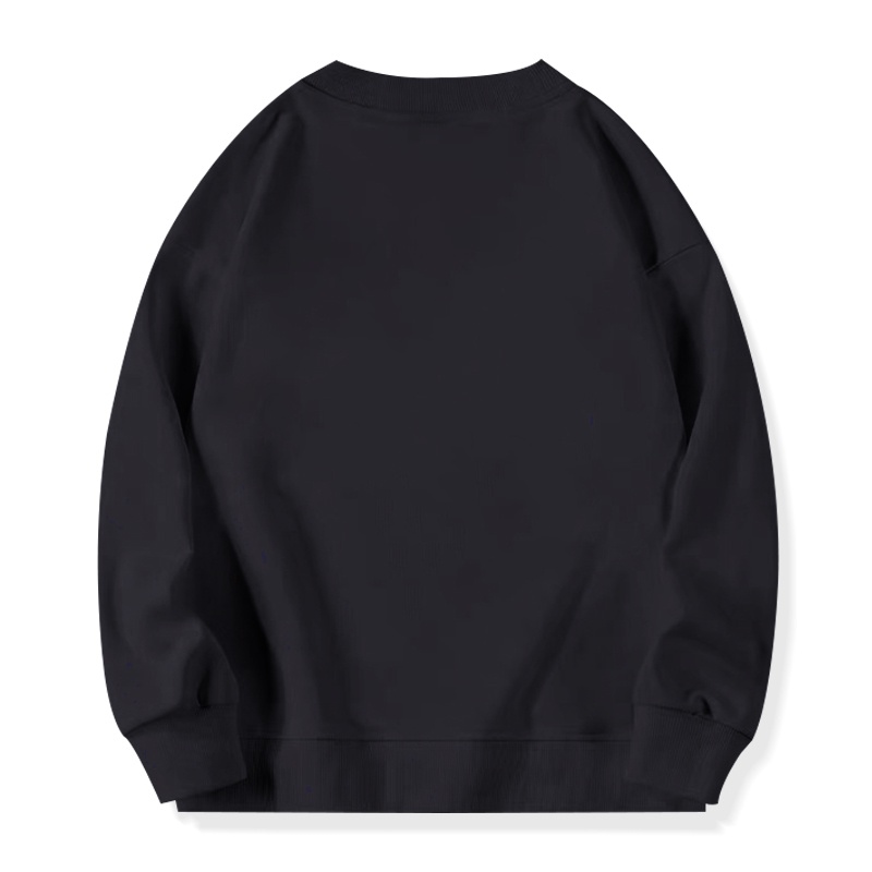 FOCUS Áo Nỉ nữ bigsize harajuku trắng retro áo dài tay ulzzang unisex 100%cotton