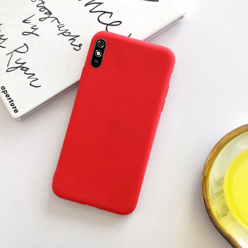 Ốp Điện Thoại Silicon Màu Trơn Thời Trang Cho Redmi 9 9A