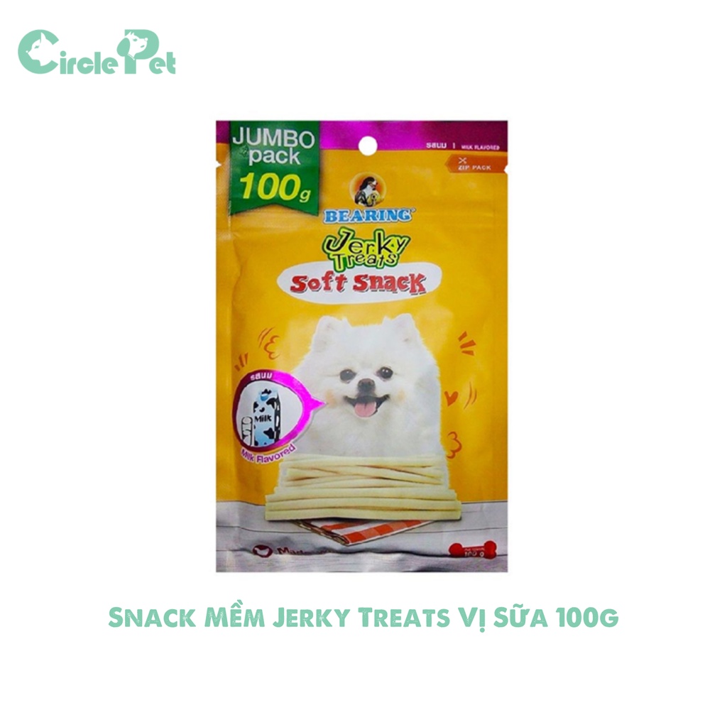 Snack Mềm Jerky Treats Cho Thú Cưng Nhiều Bị Bổ Sung Dinh Dưỡng Và Khoáng Chất Túi 100g