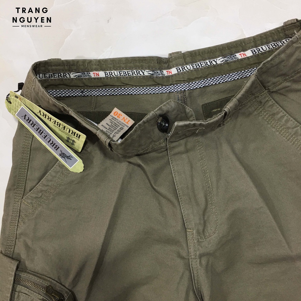 Quần Short Kaki Nam Túi Hộp 6 Túi Cargo Dây Kéo Form Rộng Vải Cao Cấp ShK_TH