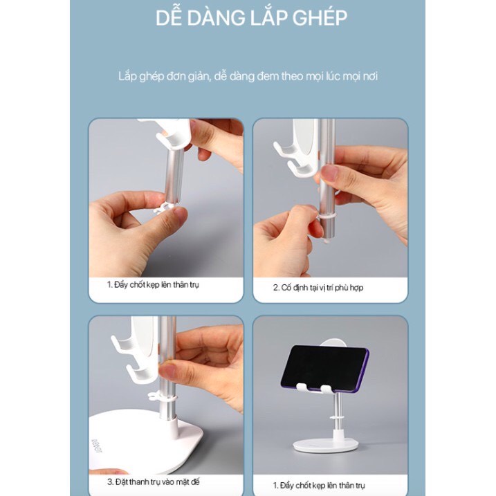 Giá Đỡ Điện Thoại/Máy Tính Bảng Hợp Kim Nhôm Cao Cấp-ROBOT RT-US05-Hàng Chính Hãng
